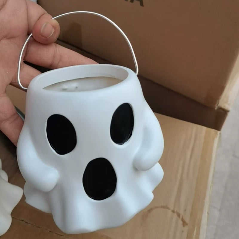 Ghost Flower Pot Halloween Candy Bucket Ghost Candy Bowl