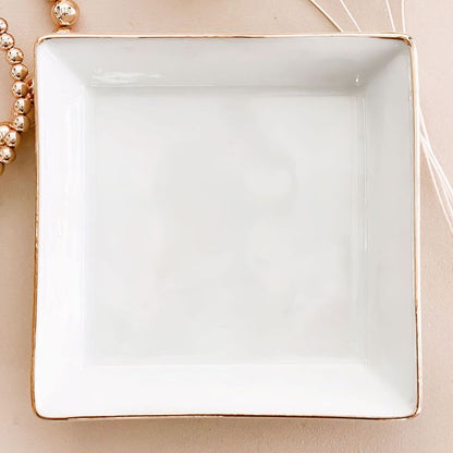 Custom Photo Trinket Tray -  Thank You Gifts Personalized Jewelry Dish