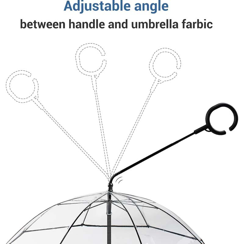 Adjustable Rain Dog Walking Leash Transparent Pet Umbrella