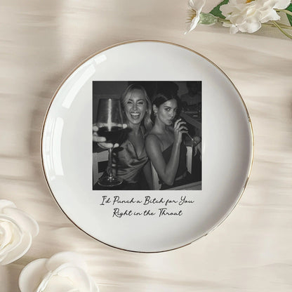 Custom Photo Trinket Tray -  Thank You Gifts Personalized Jewelry Dish