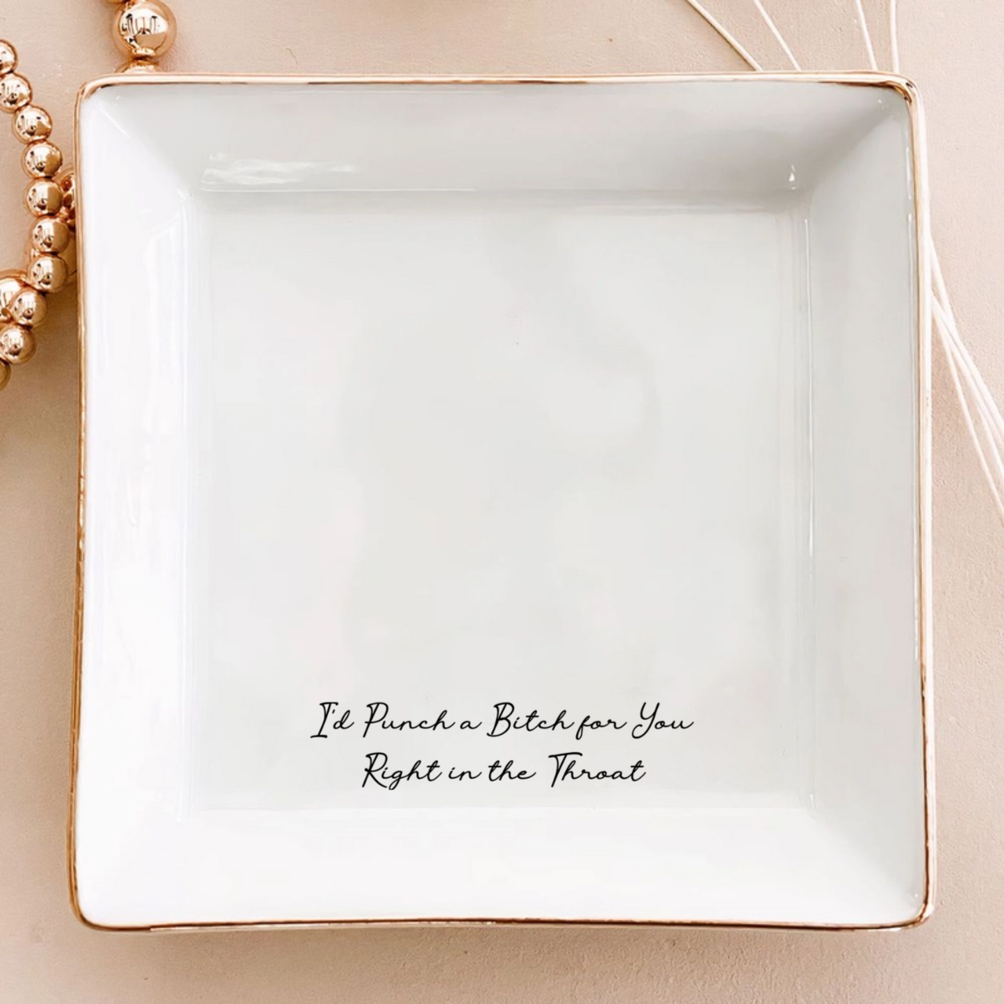 Custom Photo Trinket Tray -  Thank You Gifts Personalized Jewelry Dish