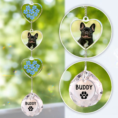 Custom Photo Memorial Crystal Suncatcher - Personalized Pet Memorial Sympathy Gifts For Dogs, Cats - Forever Shining In My Heart