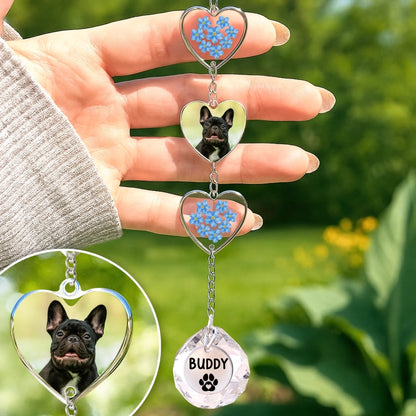 Custom Photo Memorial Crystal Suncatcher - Personalized Pet Memorial Sympathy Gifts For Dogs, Cats - Forever Shining In My Heart