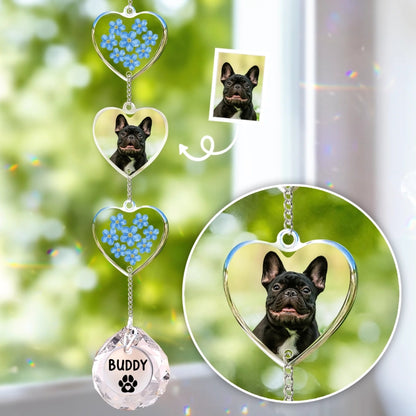 Custom Photo Memorial Crystal Suncatcher - Personalized Pet Memorial Sympathy Gifts For Dogs, Cats - Forever Shining In My Heart