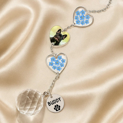Custom Photo Memorial Crystal Suncatcher - Personalized Pet Memorial Sympathy Gifts For Dogs, Cats - Forever Shining In My Heart