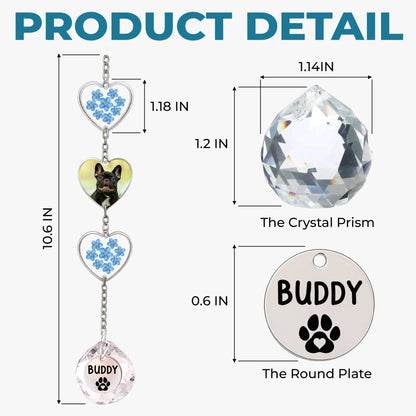 Custom Photo Memorial Crystal Suncatcher - Personalized Pet Memorial Sympathy Gifts For Dogs, Cats - Forever Shining In My Heart
