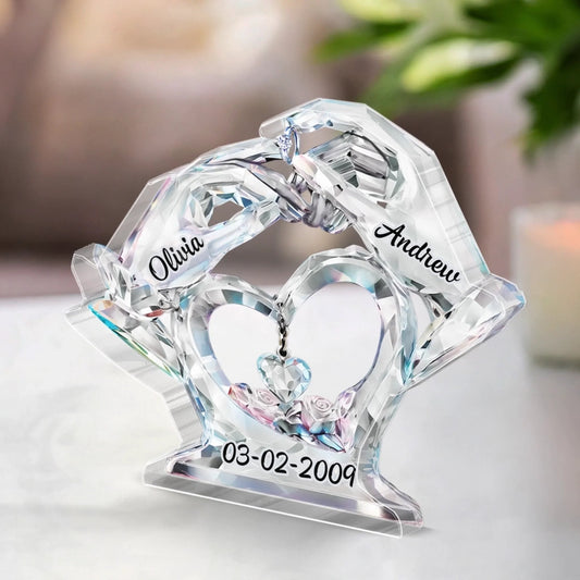 Custom Acrylic Plaque - Personalized Anniversary Wedding Gifts For Husband And Wife, Him And Her - Love Found Its Home