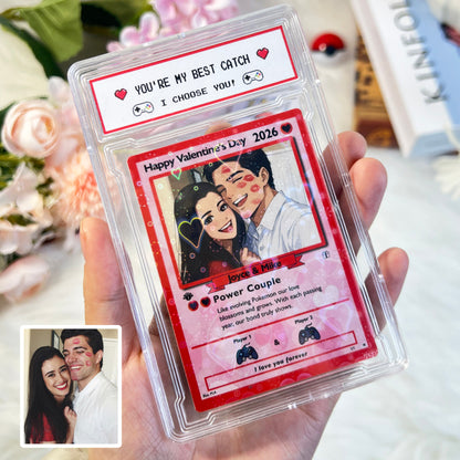 Custom Anniversary Card Couple Photo Anime Style