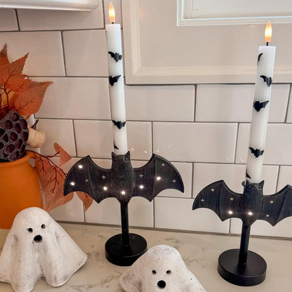 Halloween Large Twinkle Bat Candlestick