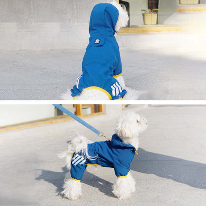 Dog Raincoat for Small Dogs Adjustable Four-Legged Reflective Dogs Rain Coat