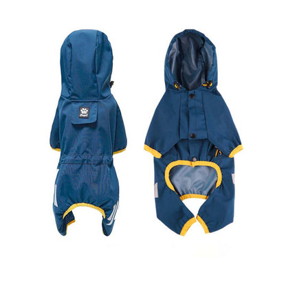 Dog Raincoat for Small Dogs Adjustable Four-Legged Reflective Dogs Rain Coat