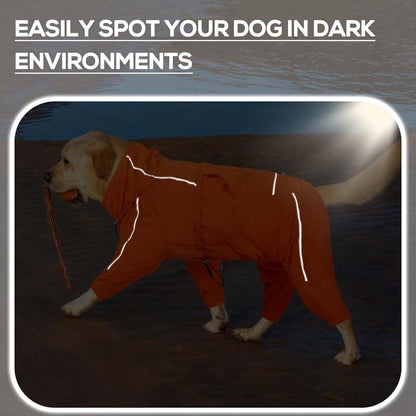 Dog Jacket Windproof Splash-proof Anti-static Warm & Cold-resistant Adjustable Jacket Dogs Rain Coat