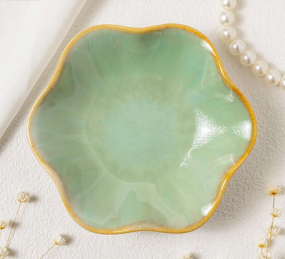 Birth Month Flower Gift For Her - Personalized Jewelry Dish